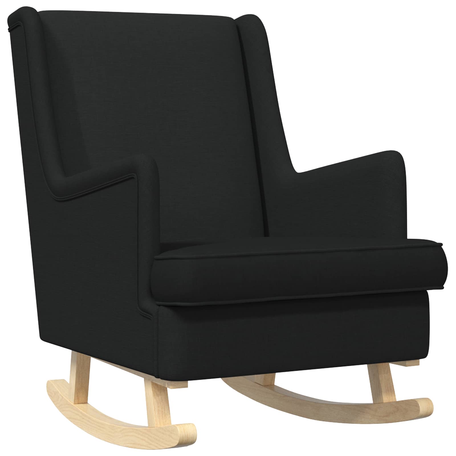 Sedia a dondolo Nero 62 x 80 x 85 cm Tessuto | homemem39
