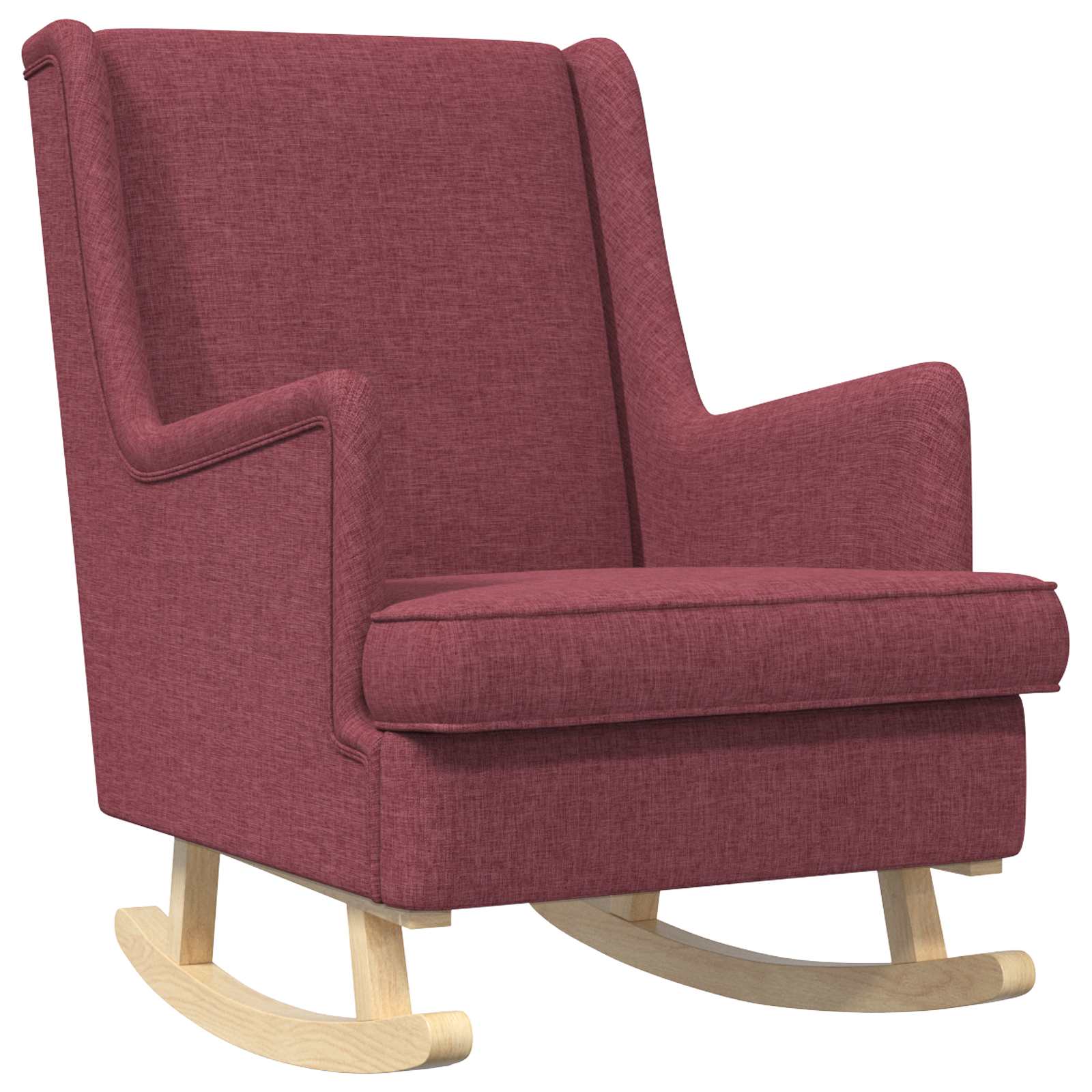Sedia a dondolo Rosso Vino 62 x 80 x 85 cm Tessuto | homemem39