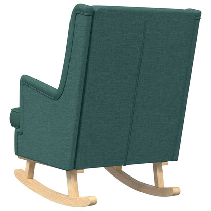 Sedia a dondolo Verde Scuro 62 x 80 x 85 cm Tessuto | homemem39