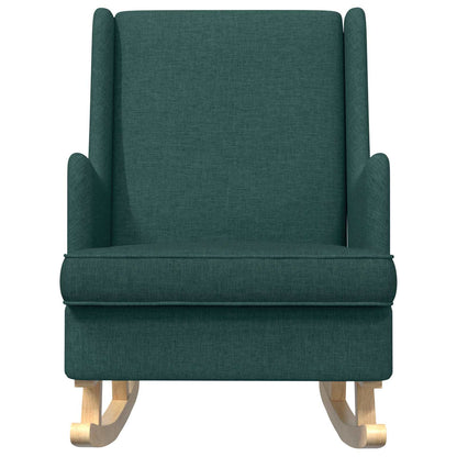 Sedia a dondolo Verde Scuro 62 x 80 x 85 cm Tessuto | homemem39