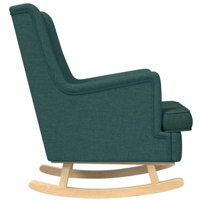 Sedia a dondolo Verde Scuro 62 x 80 x 85 cm Tessuto | homemem39