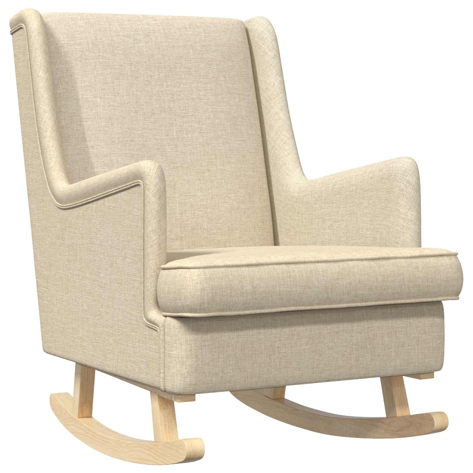 Sedia a dondolo Crema 62 x 80 x 85 cm Tessuto | homemem39