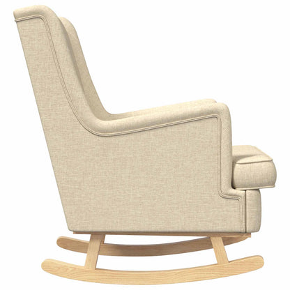 Sedia a dondolo Crema 62 x 80 x 85 cm Tessuto | homemem39
