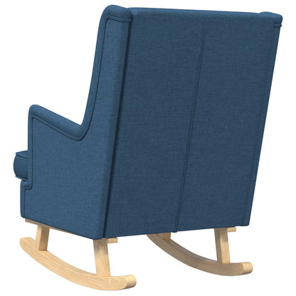 Sedia a dondolo Blu 62 x 80 x 85 cm Tessuto | homemem39
