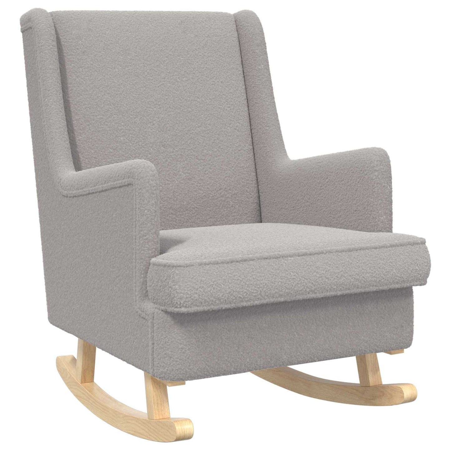 Sedia a dondolo Grigio Chiaro 62 x 80 x 85 cm Bouclé | homemem39