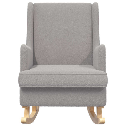 Sedia a dondolo Grigio Chiaro 62 x 80 x 85 cm Bouclé | homemem39