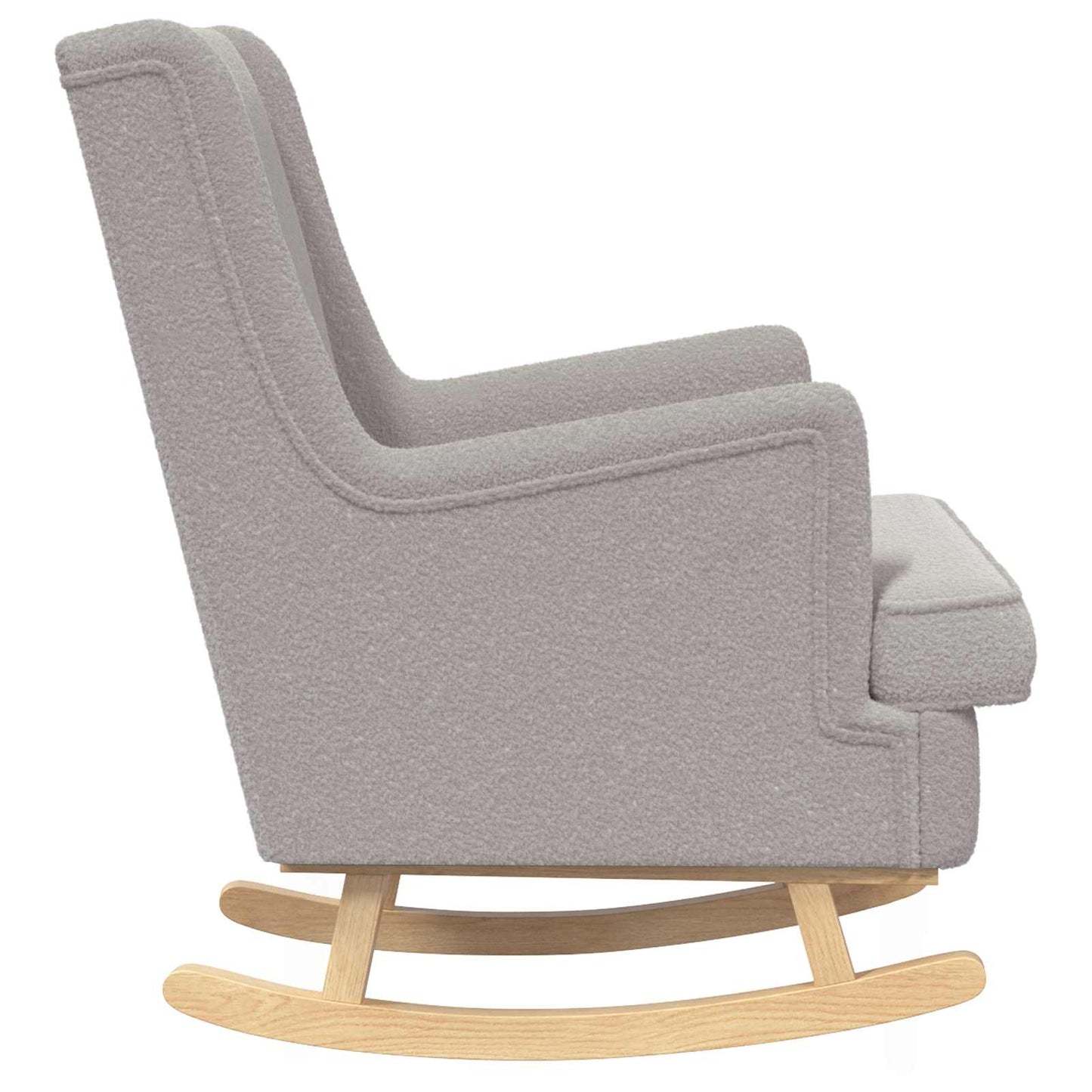 Sedia a dondolo Grigio Chiaro 62 x 80 x 85 cm Bouclé | homemem39
