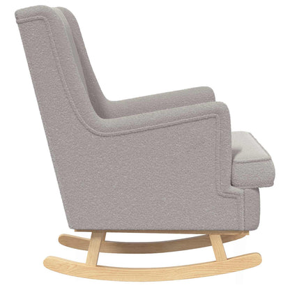 Sedia a dondolo Grigio Chiaro 62 x 80 x 85 cm Bouclé | homemem39