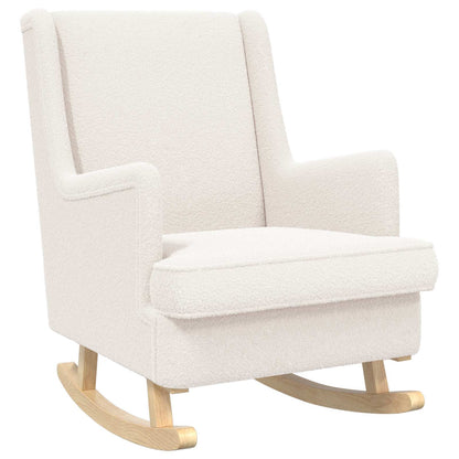 Sedia a dondolo Crema 62 x 80 x 85 cm Bouclé | homemem39