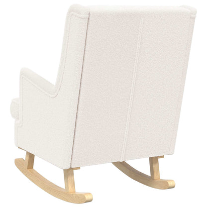 Sedia a dondolo Crema 62 x 80 x 85 cm Bouclé | homemem39