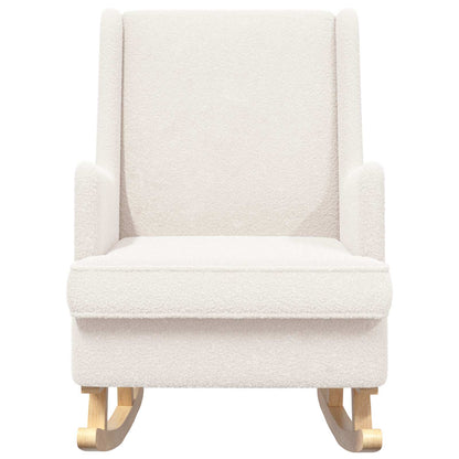 Sedia a dondolo Crema 62 x 80 x 85 cm Bouclé | homemem39