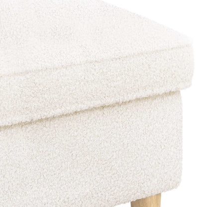 Poggiapiedi Crema 55 x 35 x 41 cm Bouclé | homemem39