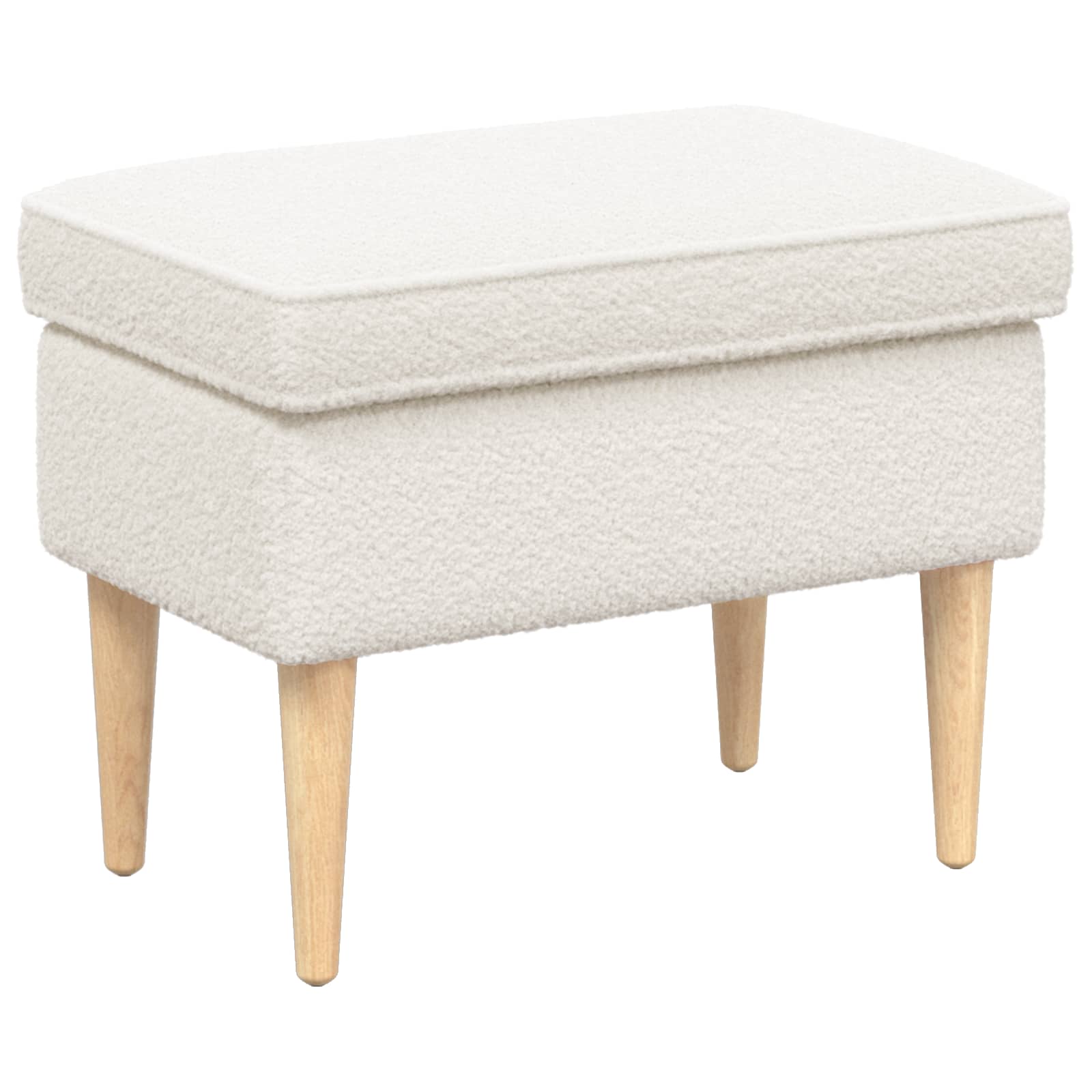 Poggiapiedi Crema 55 x 35 x 41 cm Bouclé | homemem39