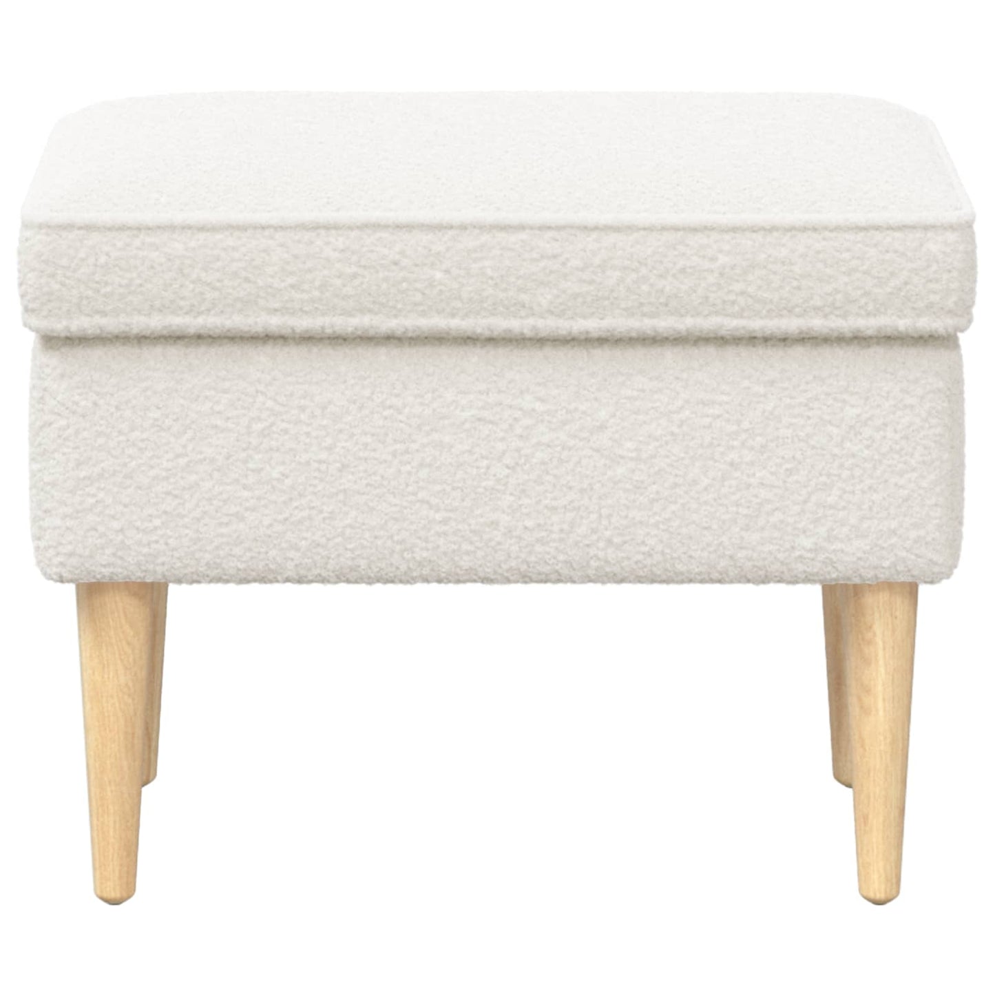 Poggiapiedi Crema 55 x 35 x 41 cm Bouclé | homemem39