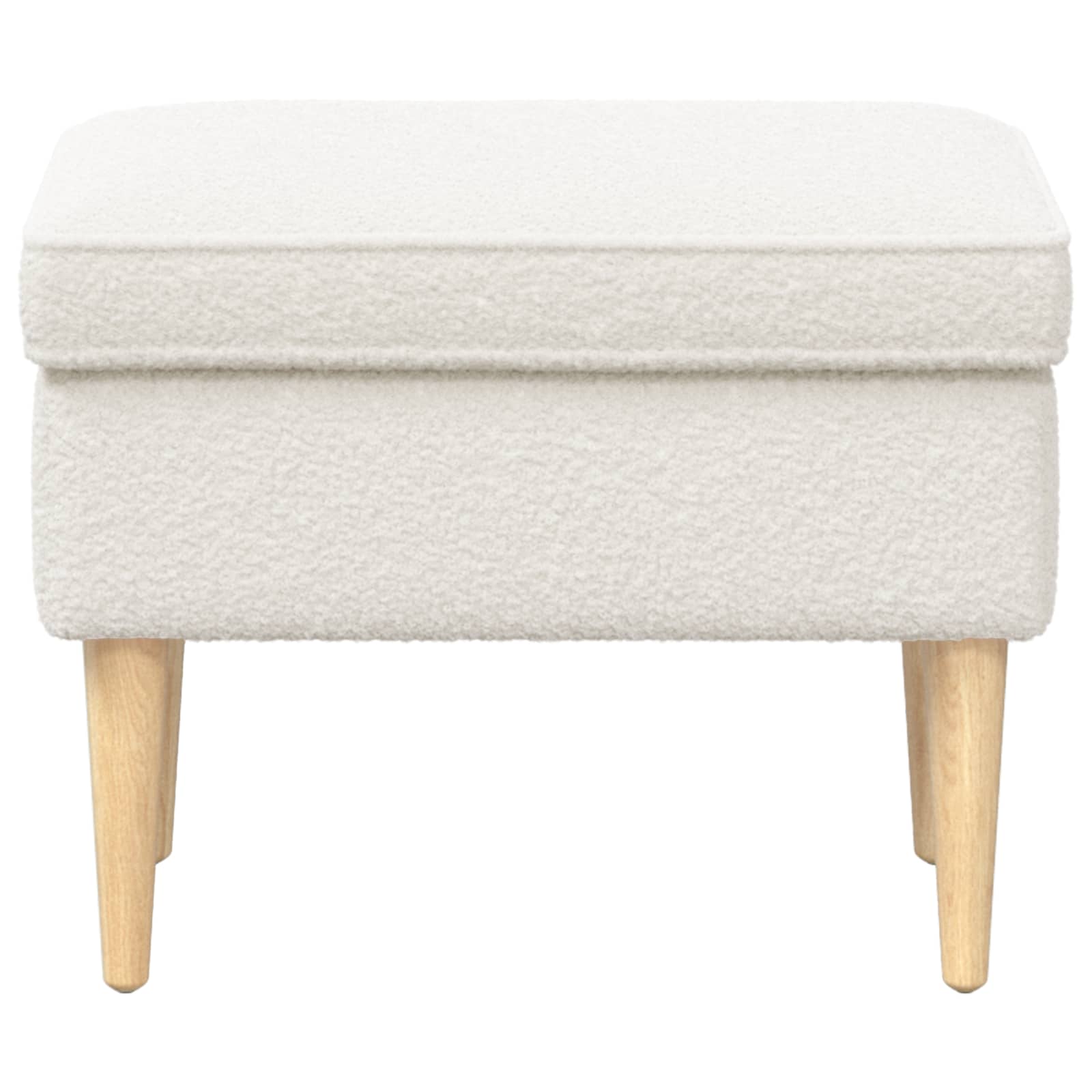 Poggiapiedi Crema 55 x 35 x 41 cm Bouclé | homemem39