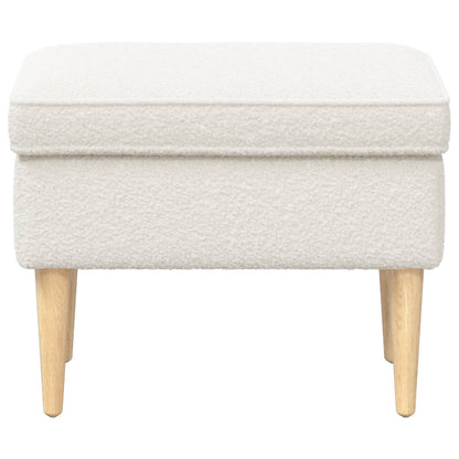 Poggiapiedi Crema 55 x 35 x 41 cm Bouclé | homemem39