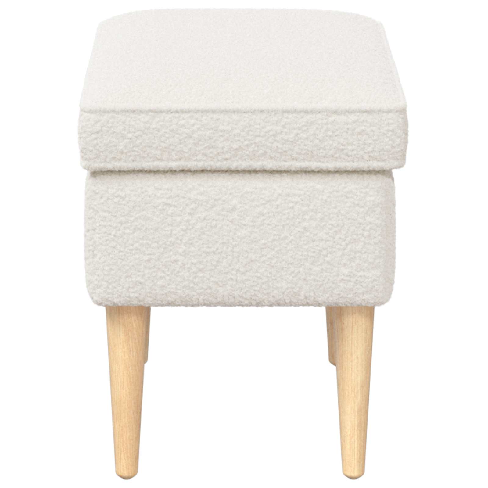 Poggiapiedi Crema 55 x 35 x 41 cm Bouclé | homemem39