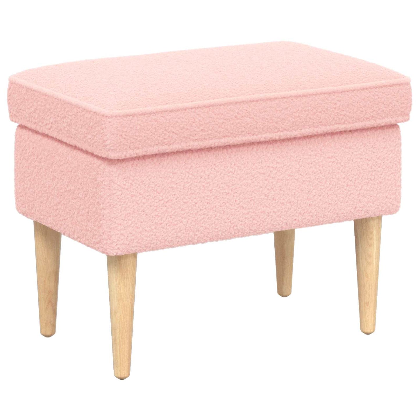 Poggiapiedi Rosa 55 x 35 x 41 cm Bouclé | homemem39