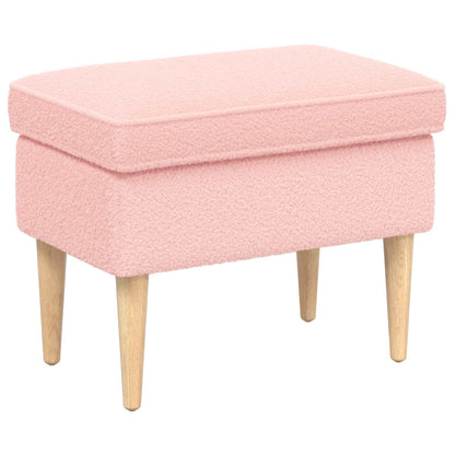 Poggiapiedi Rosa 55 x 35 x 41 cm Bouclé | homemem39