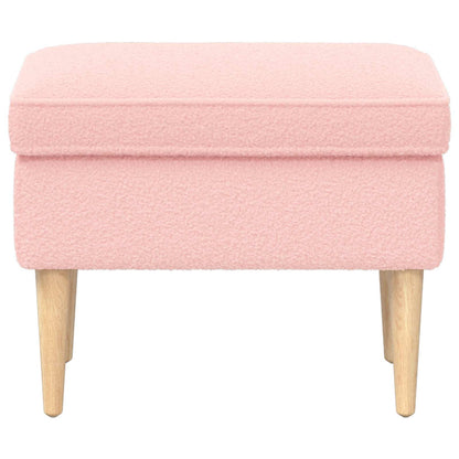 Poggiapiedi Rosa 55 x 35 x 41 cm Bouclé | homemem39
