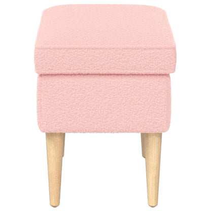 Poggiapiedi Rosa 55 x 35 x 41 cm Bouclé | homemem39