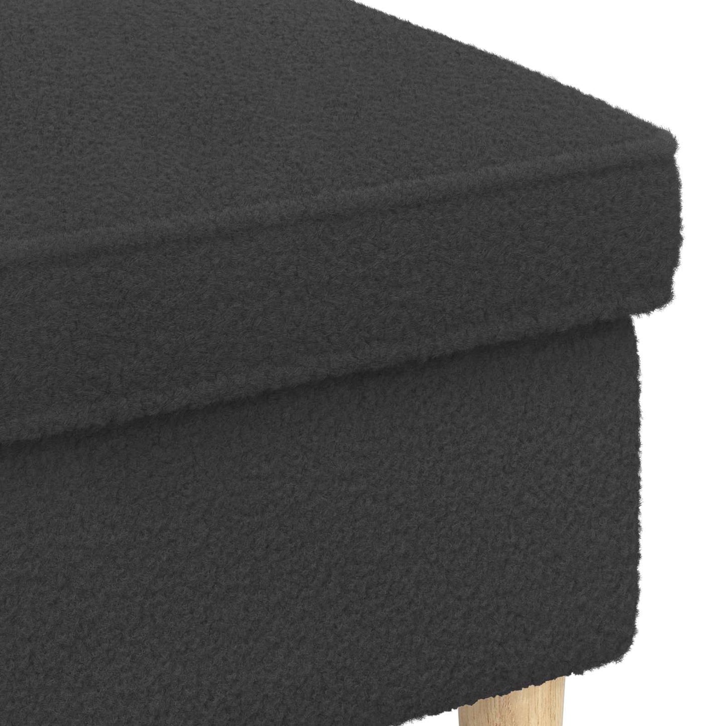 Poggiapiedi Grigio Scuro 55 x 35 x 41 cm Bouclé | homemem39