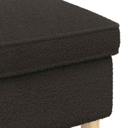 Poggiapiedi Nero 55 x 35 x 41 cm Bouclé | homemem39