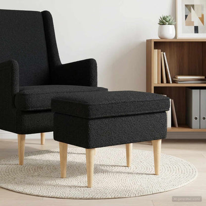Poggiapiedi Nero 55 x 35 x 41 cm Bouclé | homemem39