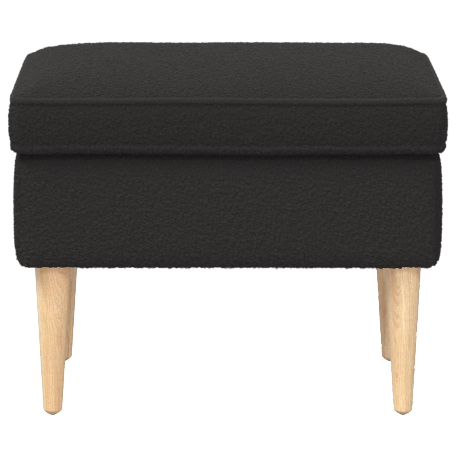 Poggiapiedi Nero 55 x 35 x 41 cm Bouclé | homemem39