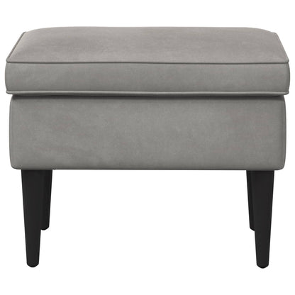 Poggiapiedi Grigio Chiaro 55 x 35 x 41 cm Velluto | homemem39