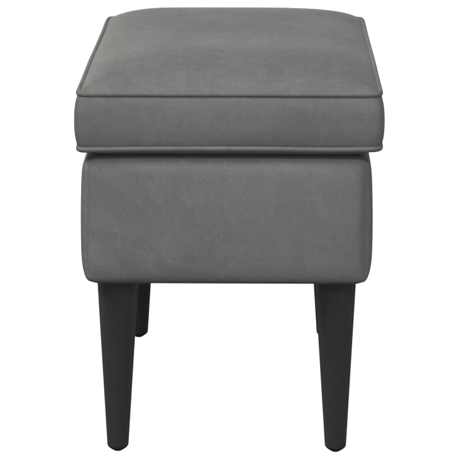 Poggiapiedi Grigio Scuro 55 x 35 x 41 cm Velluto | homemem39