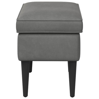 Poggiapiedi Grigio Scuro 55 x 35 x 41 cm Velluto | homemem39