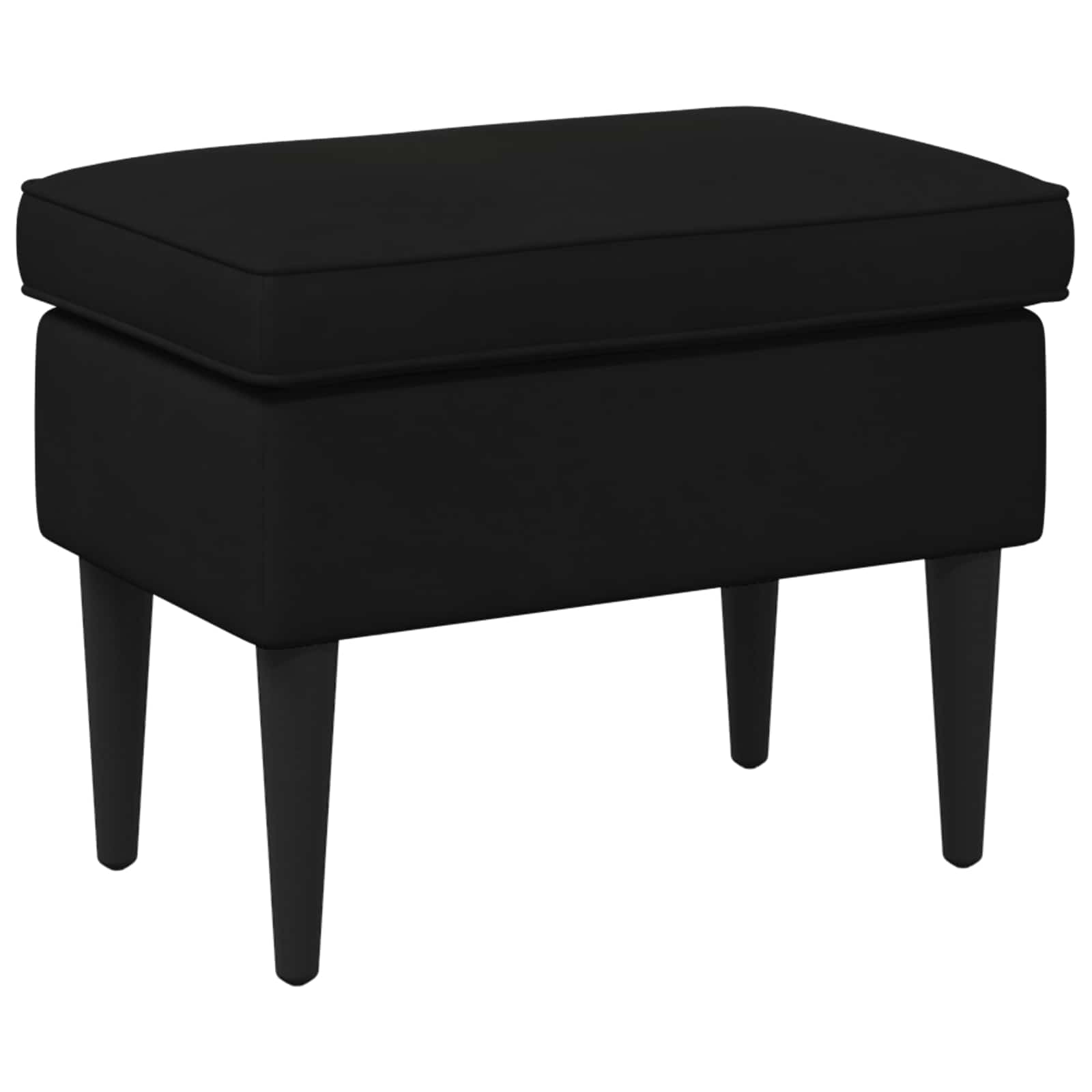 Poggiapiedi Nero 55 x 35 x 41 cm Velluto | homemem39