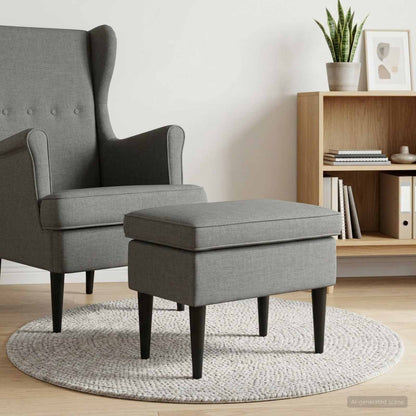 Poggiapiedi Grigio Scuro 55 x 35 x 41 cm Tessuto | homemem39