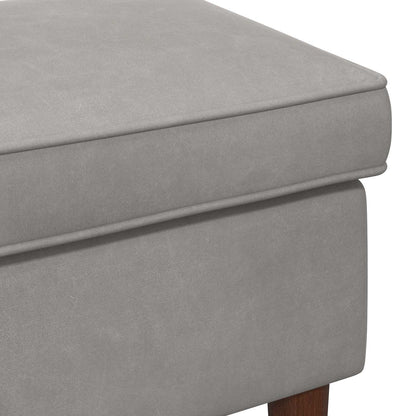 Poggiapiedi Grigio Chiaro 55 x 35 x 41 cm Velluto | homemem39