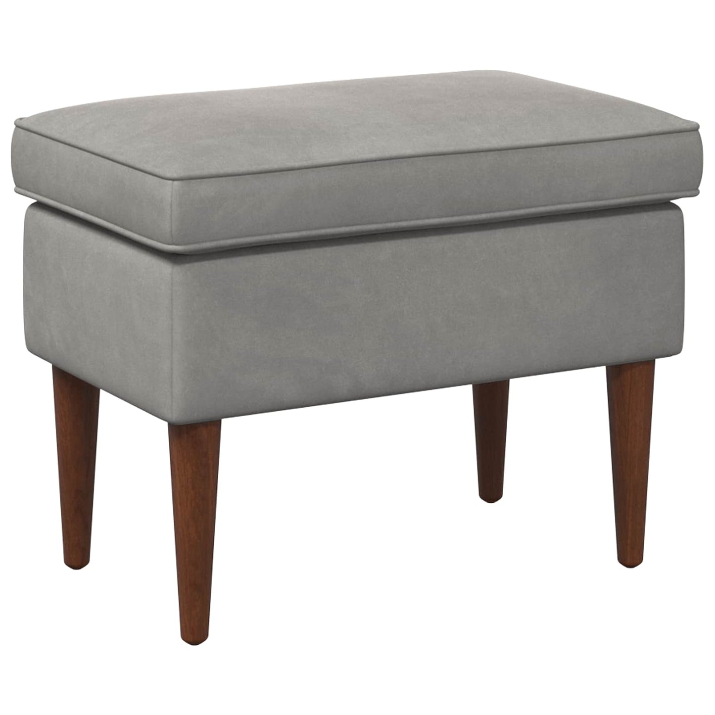 Poggiapiedi Grigio Chiaro 55 x 35 x 41 cm Velluto | homemem39