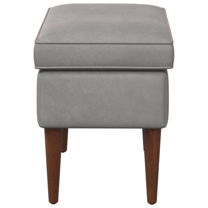 Poggiapiedi Grigio Chiaro 55 x 35 x 41 cm Velluto | homemem39