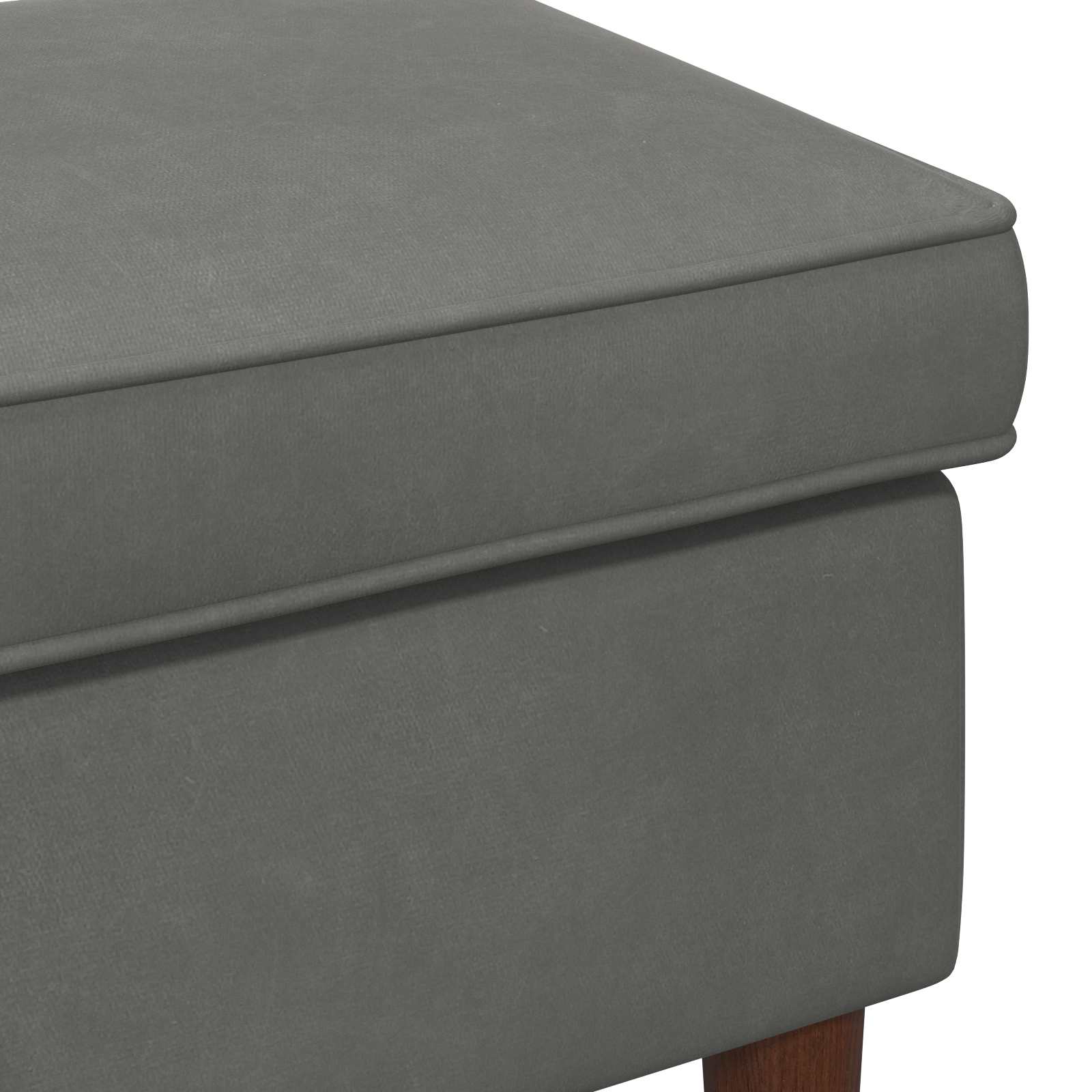 Poggiapiedi Grigio Scuro 55 x 35 x 41 cm Velluto | homemem39