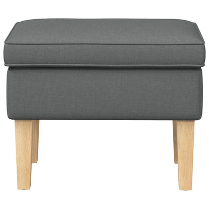 Poggiapiedi Grigio Scuro 55 x 35 x 41 cm Tessuto