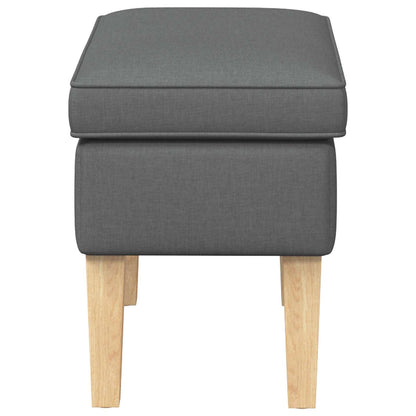 Poggiapiedi Grigio Scuro 55 x 35 x 41 cm Tessuto