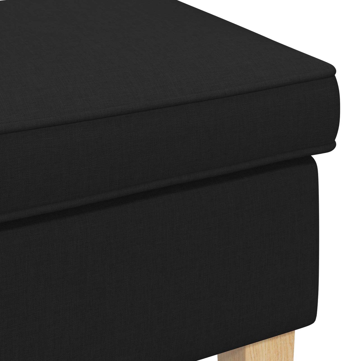 Poggiapiedi Nero 55 x 35 x 41 cm Tessuto | homemem39