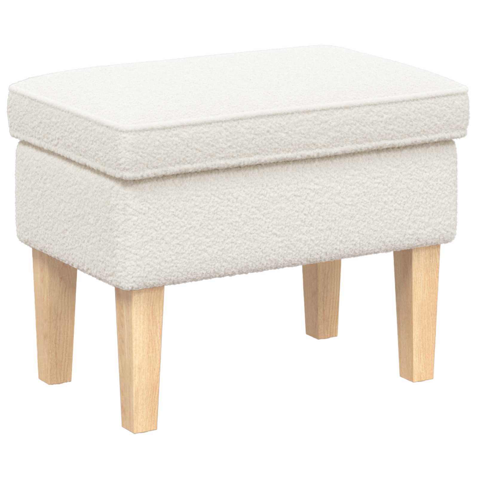 Poggiapiedi Crema 55 x 35 x 41 cm Bouclé | homemem39