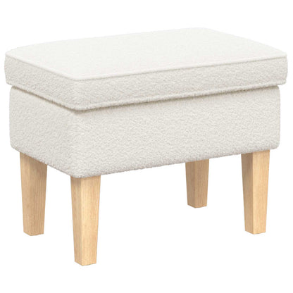 Poggiapiedi Crema 55 x 35 x 41 cm Bouclé | homemem39