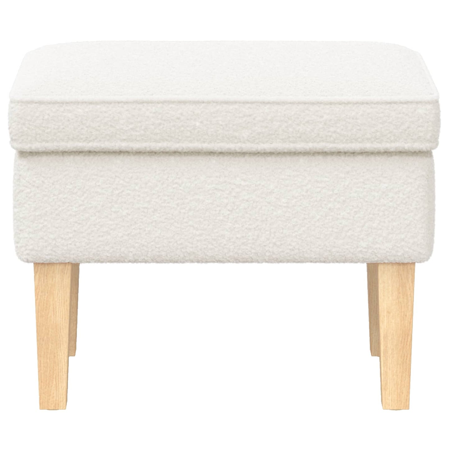 Poggiapiedi Crema 55 x 35 x 41 cm Bouclé | homemem39