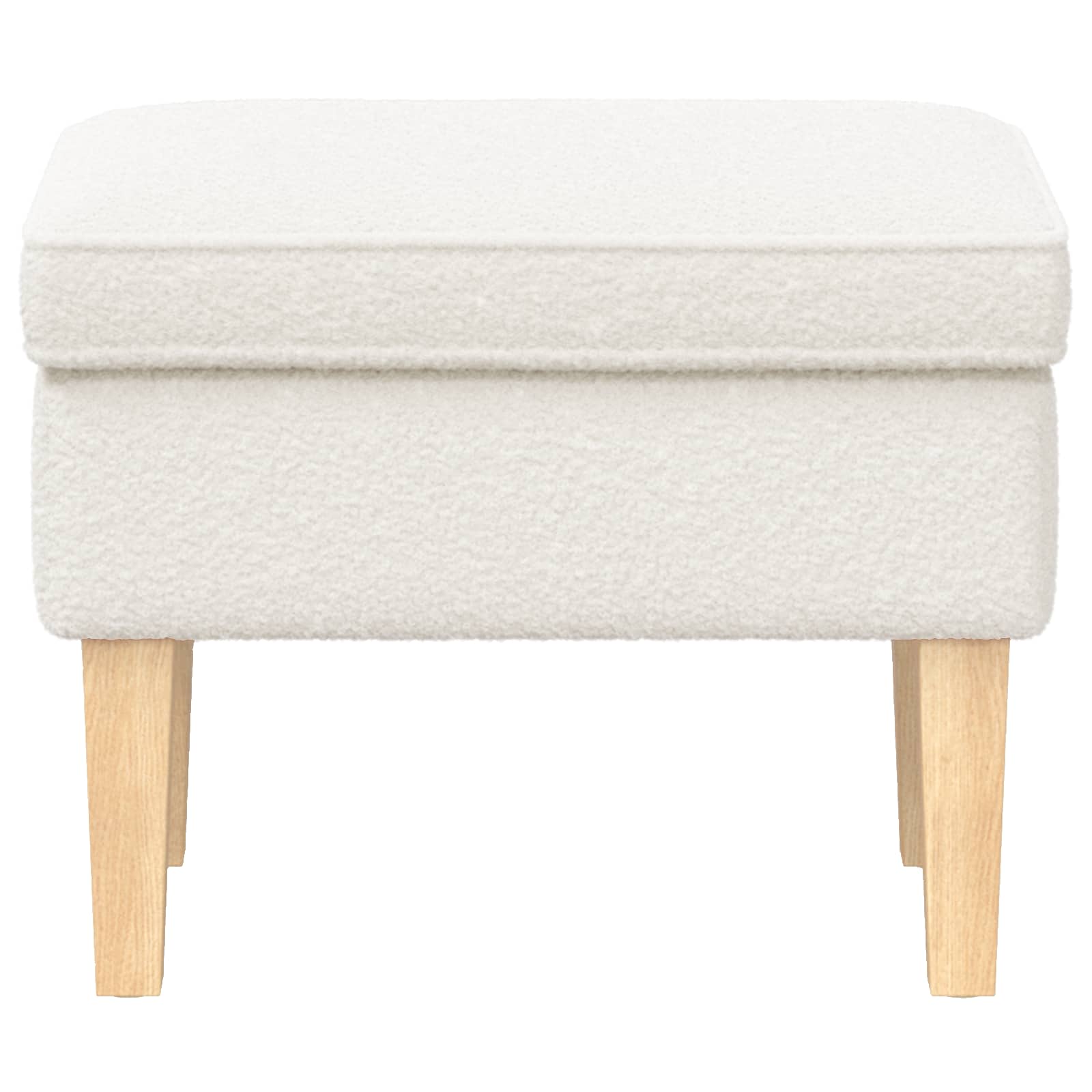 Poggiapiedi Crema 55 x 35 x 41 cm Bouclé | homemem39