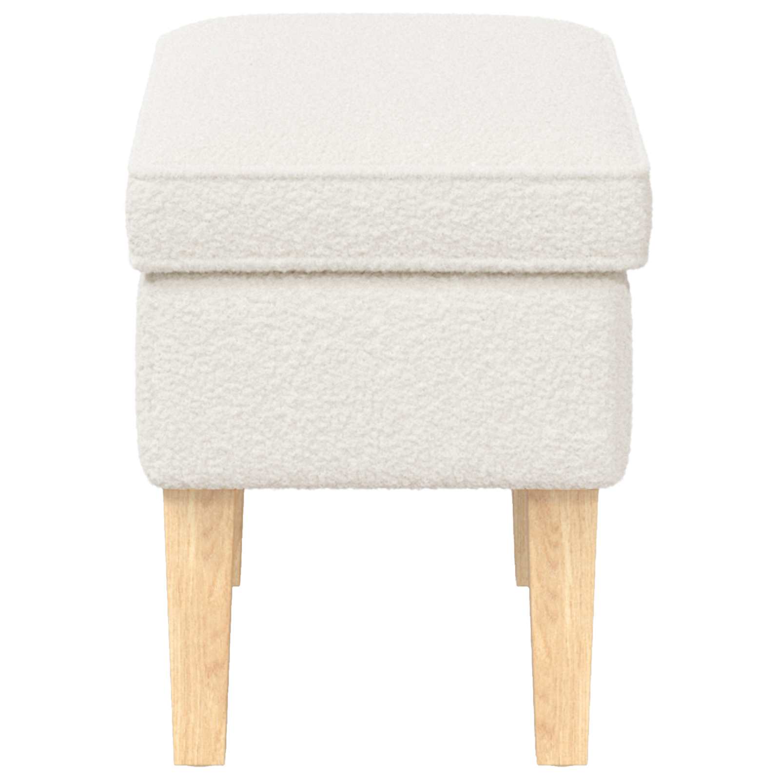 Poggiapiedi Crema 55 x 35 x 41 cm Bouclé | homemem39