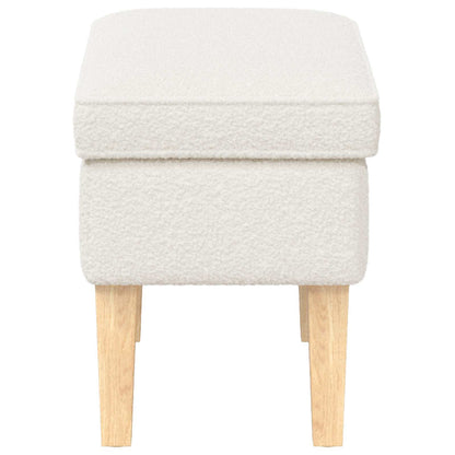 Poggiapiedi Crema 55 x 35 x 41 cm Bouclé | homemem39