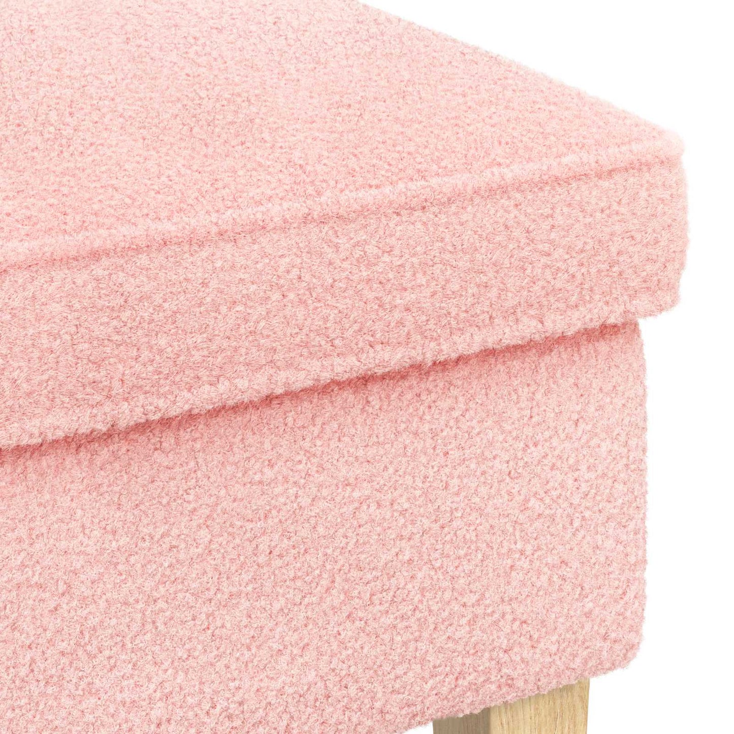 Poggiapiedi Rosa 55 x 35 x 41 cm Bouclé