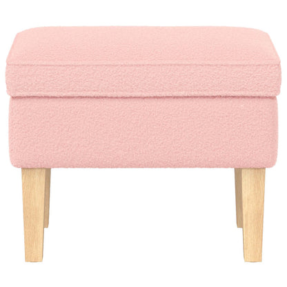 Poggiapiedi Rosa 55 x 35 x 41 cm Bouclé