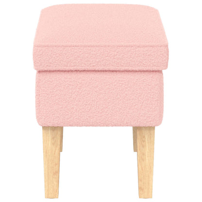 Poggiapiedi Rosa 55 x 35 x 41 cm Bouclé | homemem39